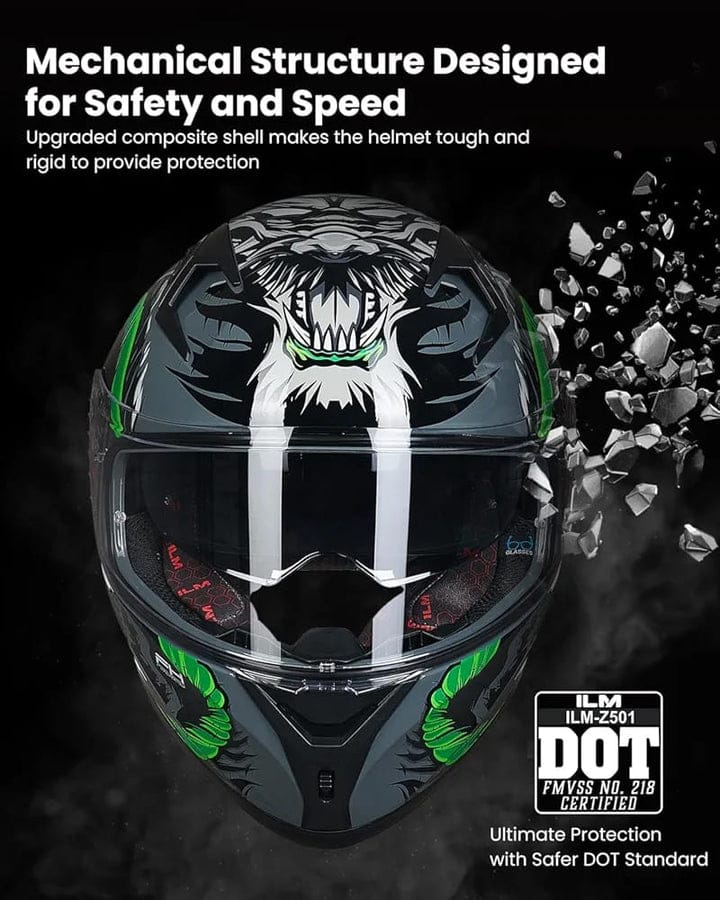ILM Motorcycle Helmet Full Face Casco DOT Model. ⭐⭐⭐⭐⭐ (4.8/5)