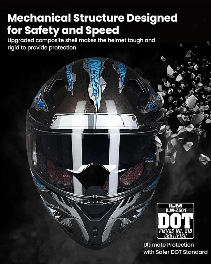 ILM Motorcycle Helmet Full Face Casco DOT Model. ⭐⭐⭐⭐⭐ (4.8/5)