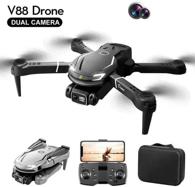 V88 HD Dual Camera Aerial Photo RC Drone 2.4GHz Folding 4CH Aircraft with Headless Mode, Single Battery. ⭐⭐⭐⭐⭐(4.9/5)