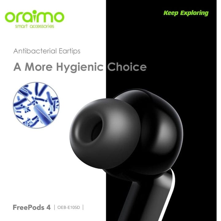 Oraimo OEB-E105D FreePods 4 ANC True Wireless Earbuds. ⭐⭐⭐⭐⭐(4.9/5)