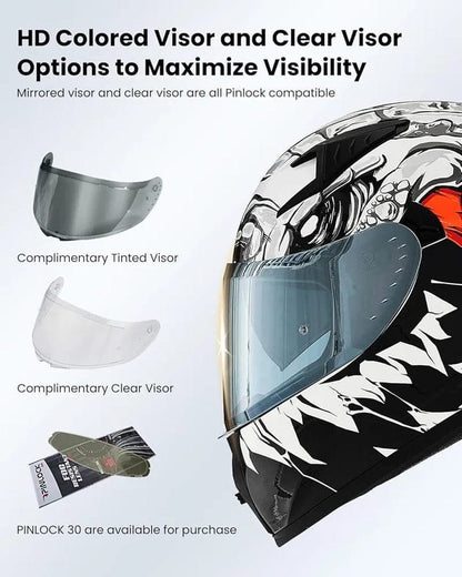 ILM Motorcycle Helmet Full Face Casco DOT Model. ⭐⭐⭐⭐⭐ (4.8/5)