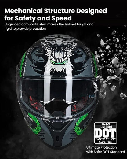 ILM Motorcycle Helmet Full Face Casco DOT Model. ⭐⭐⭐⭐⭐ (4.8/5)