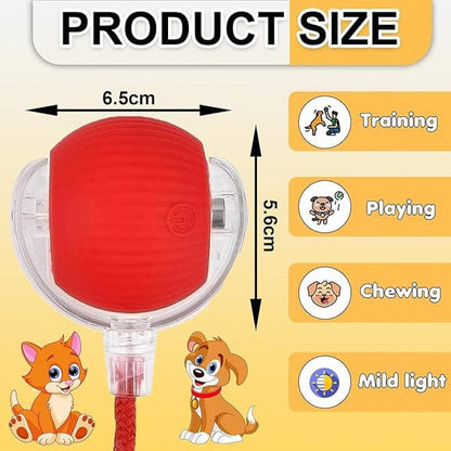 Automatic Rolling Cat Ball Toy, 2-Speed Modes, Teasing Tail & Bell Charm, Interactive Self Play Chasing Silicone Ball Toy for Indoor Cats ⭐⭐⭐⭐⭐ (4.7/5)